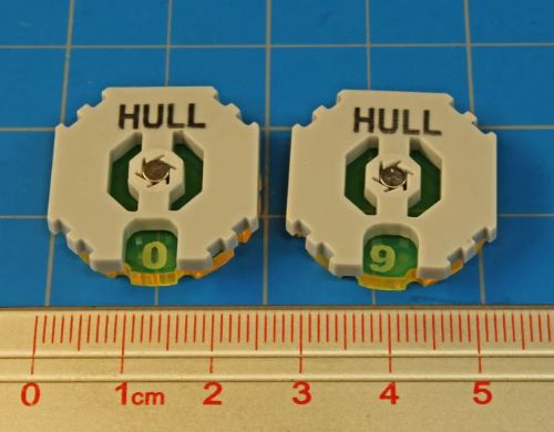 LITKO Fluorescent Yellow Hull Dials (0-9) Compatible with Star Wars X-Wing (2)